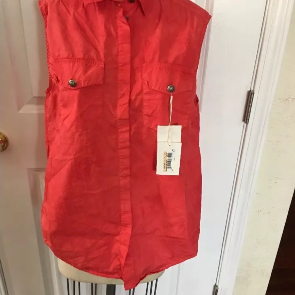Pierre Balmain Faded Washed Sleeveless  Shirt